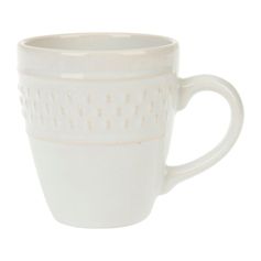Tasse faïence GRAIN DE RIZ blanc 20cl - LETHU