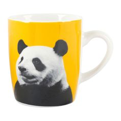 Tasse JUMBO panda porcelaine jaune 10cl