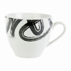 Tasse porcelaine ART noir et blanc 18cl - LETHU