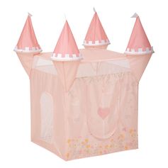 Tente château princesse polyester rose 78x130cm