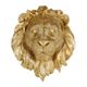 Tête de lion décorative dorée en résine 33.5x27.5x15cm