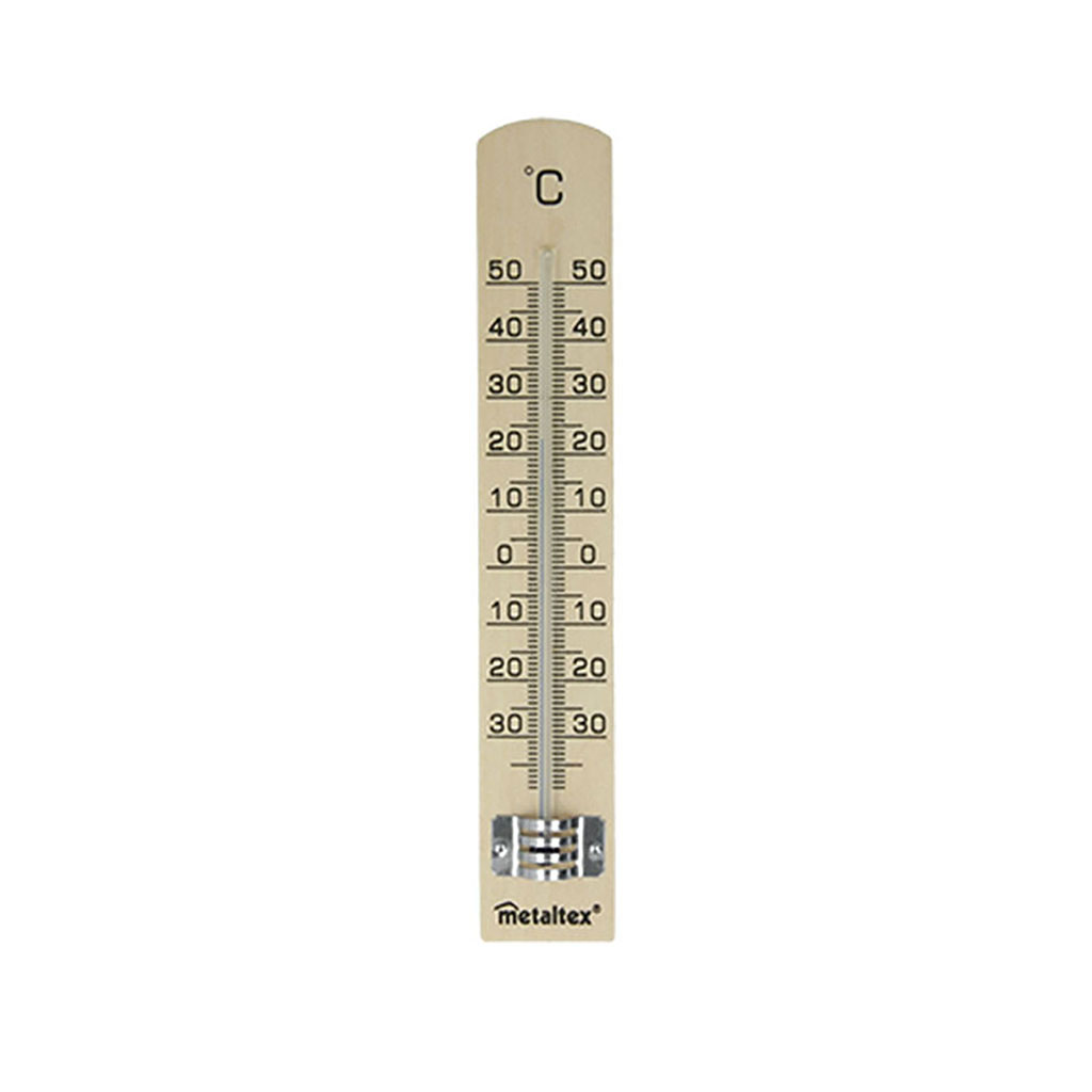 Thermomètre d'intérieur hêtre H 18cm - Centrakor