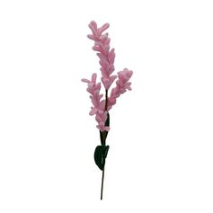 Tige de lilas 3 têtes chenille rose H 62cm