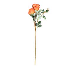 Tige de roses 4 têtes tergal H 65cm