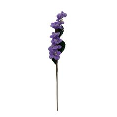 Tige de violette chenille violet H 63cm