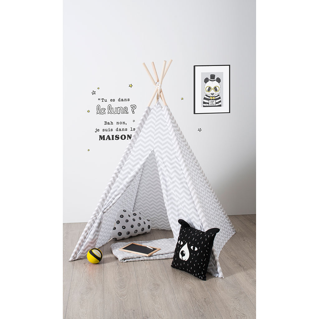 Tipi enfant gris 120x160x120cm
