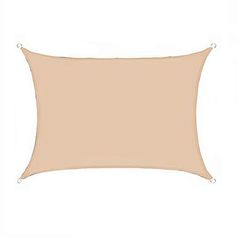 Toile d'ombrage rectangulaire polyester beige 3x4m