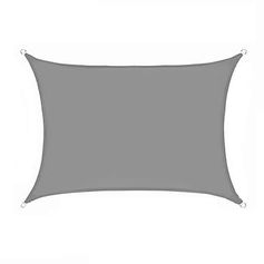 Toile d'ombrage rectangulaire polyester gris 3x4m