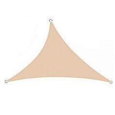 Toile d'ombrage triangulaire polyester beige 3x3m