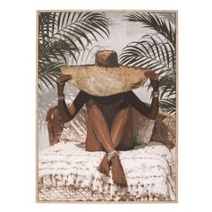 Toile imprimée encadrée ELIANE 58x78cm