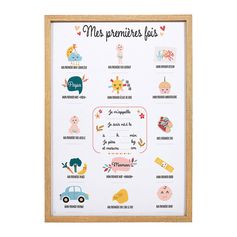 Toile mes premières fois 30x40cm