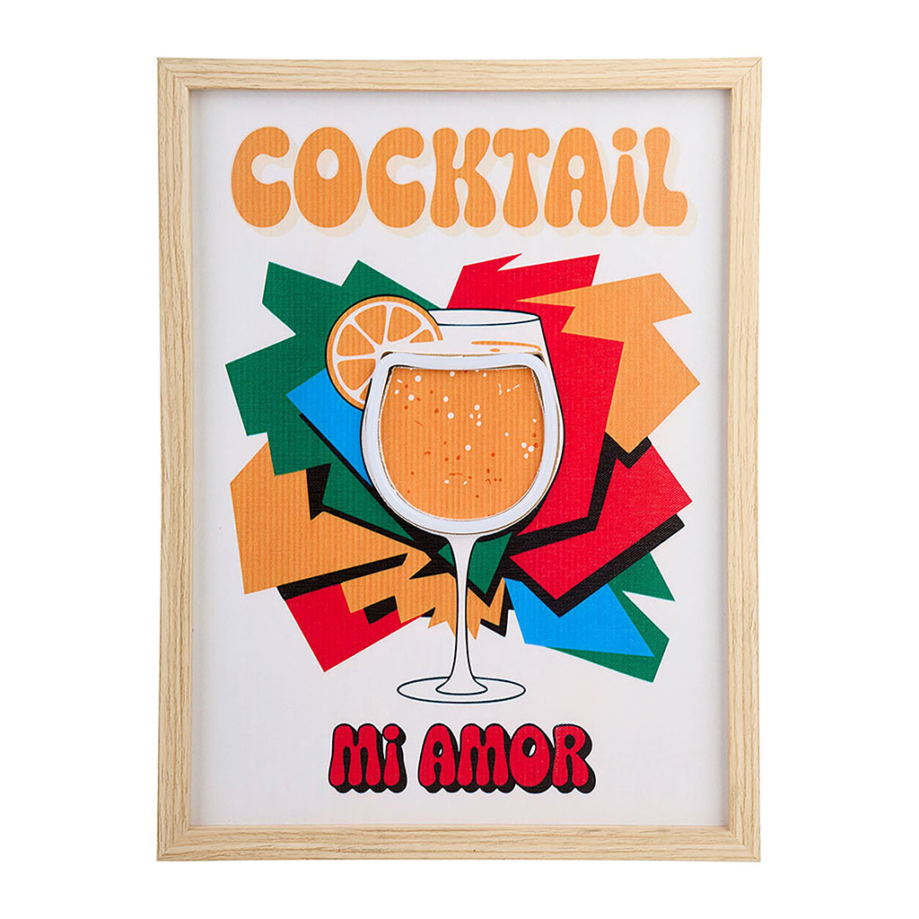 Toile néon spritz multicolore 30x40cm