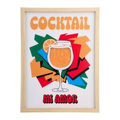 Toile néon spritz multicolore 30x40cm