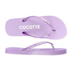Tongs à paillettes cocotte lilas 36-39
