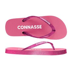 Tongs à paillettes connasse fuchsia 36-39