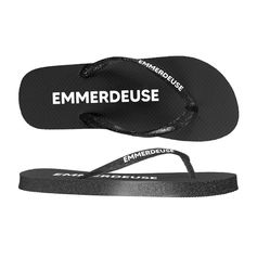 Tongs à paillettes emmerdeuse noir 36-39