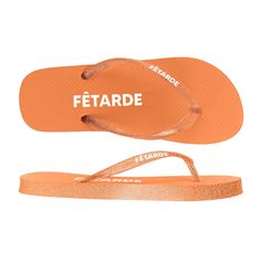 Tongs à paillettes fêtarde corail 36-39