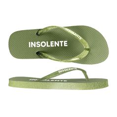 Tongs à paillettes insolente kaki 36-39