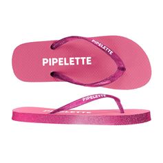Tongs à paillettes pipelette fuchsia 36-39