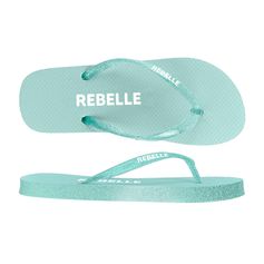 Tongs à paillettes rebelle turquoise 36-39