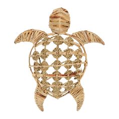 Tortue décorative en paille naturelle 38x7x32.5cm