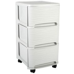 Tour de rangement STONE 3 tiroirs blanc