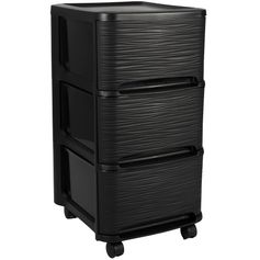 Tour de rangement STONE 3 tiroirs noir