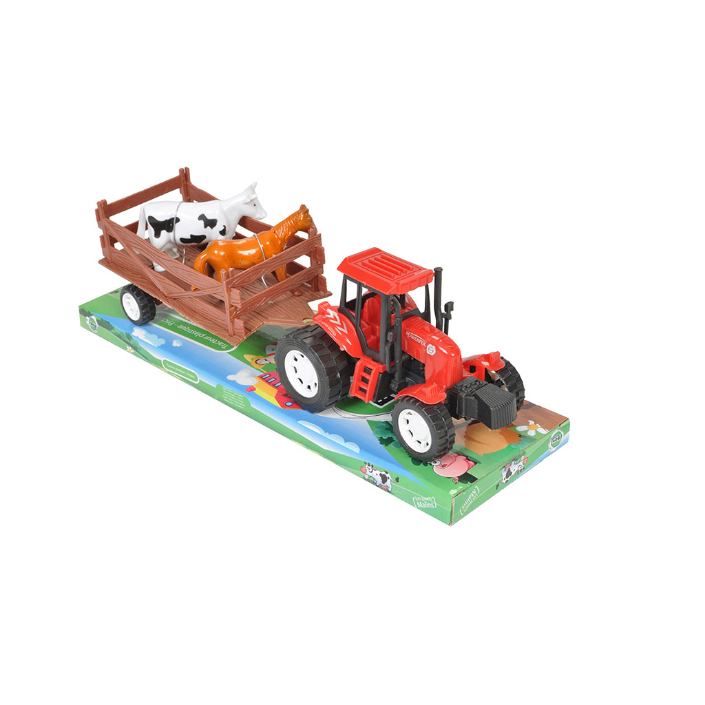 Tracteur et remorque animaux 30x8x6.5cm - Centrakor