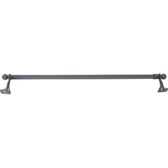 Tringle de vitrage fixvitre en zinc et métal gris 30-50cm