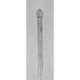 Tringle extensible BISTROT en métal et plastique argentée et noire 170-330cm