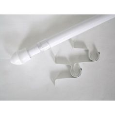 Tringle extensible BISTROT métal et plastique blanche 85-135cm