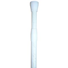 Tringle extensible entre-murs en aluminium, acier et plastique blanche et or 135-250cm