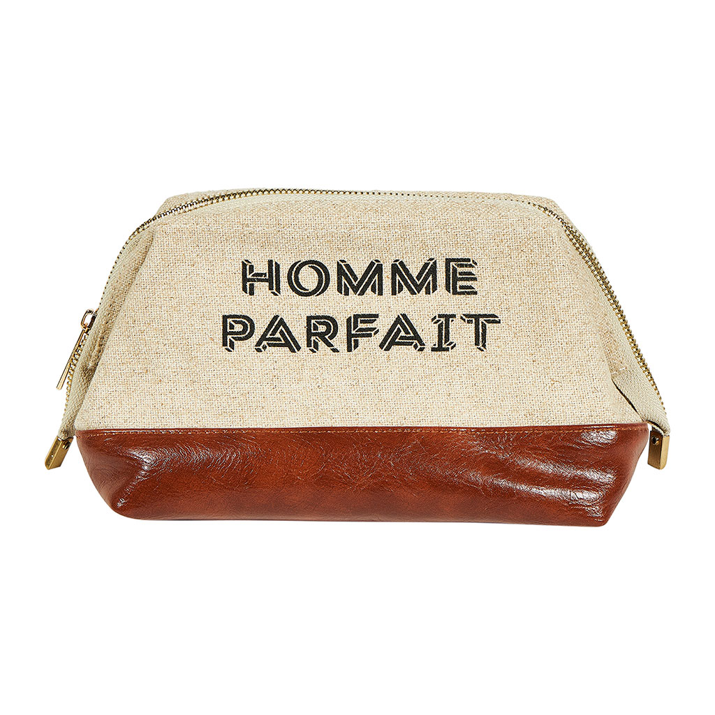 Trousse De Toilette Voyage Homme/Femme - 25x15x10 Cm, Tissu Cationique Imperméable, Léger (166g) Avec Poignée