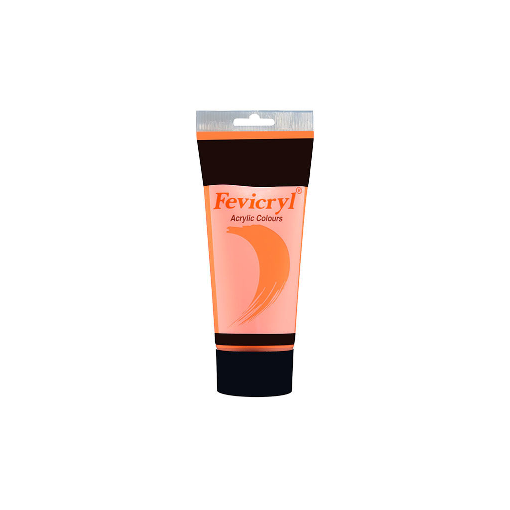 Tube de peinture acrylique orange 200ml