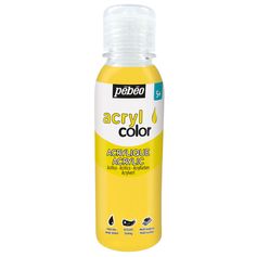 Tube peinture acrylique jaune primaire 150ml