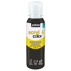 Tube peinture acrylique noir 150ml