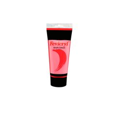 Tube peinture acrylique rouge carmin 200ml