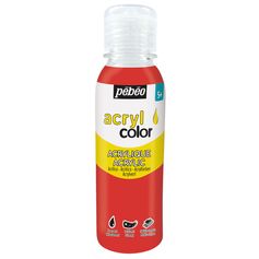 Tube peinture acrylique rouge primaire 150ml