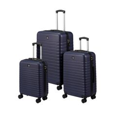 Valise ABS bleu marine 88L
