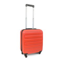 Valise cabine coque à roulettes rouge 45x45x20cm