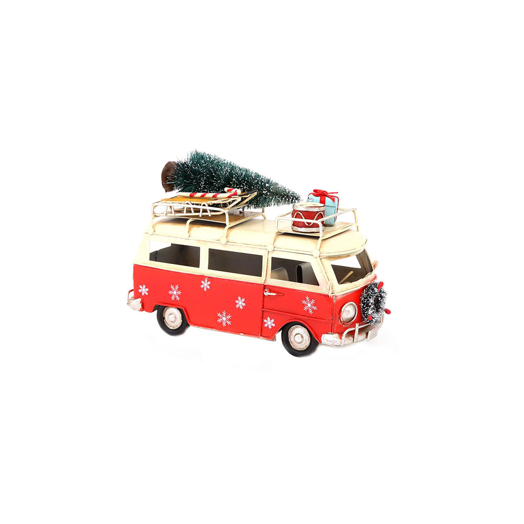 Van vintage de noël métal 17.5x7.5x11cm