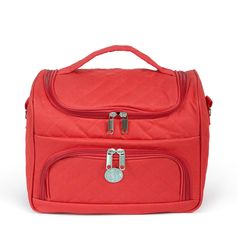 Vanity textile matelassé rouge 31x21x25cm