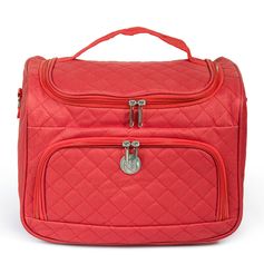 Vanity textile matelassé rouge 31x22x24cm