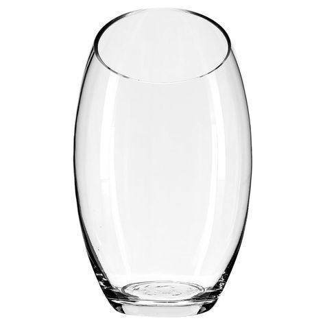Vase bombé verre transparent H 22.5cm