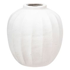 Vase boule AMIA blanc H 28cm