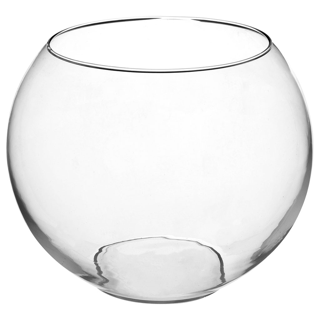 Vase boule verre transparent D 25cm Centrakor