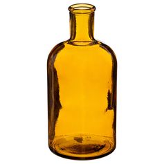 Vase bouteille CANDY verre recyclé ocre H 26cm