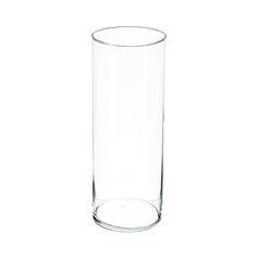 Vase cylindrique verre transparent H 40cm