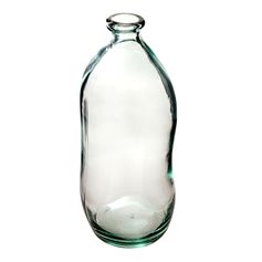 Vase décoratif bouteille verre recyclé transparent D 13x35cm