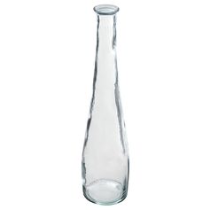 Vase décoratif long verre recyclé transparent D 18x80cm